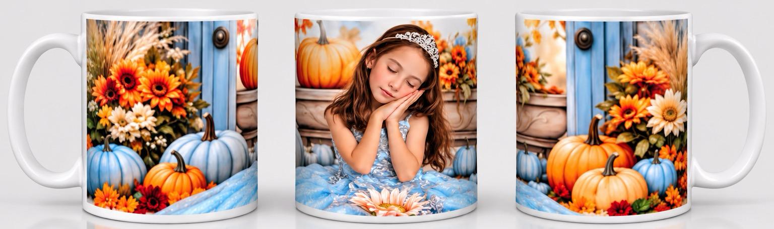 Autumn princess personalized photo mug