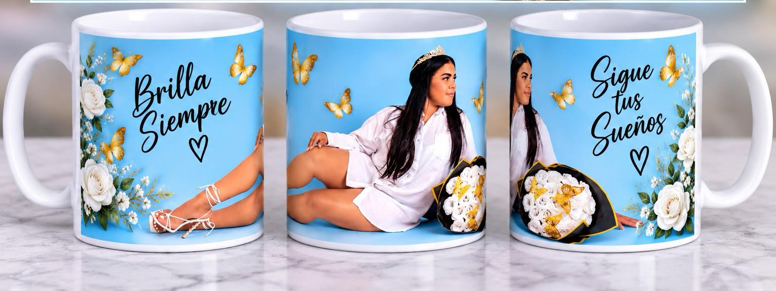 Personalized graduation photo mug made from a portrait